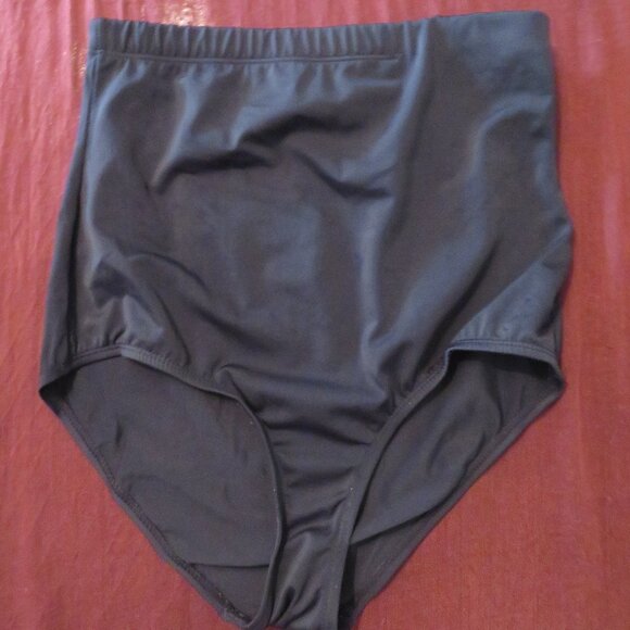 Swimsuits for All | Size 10 | Black High Waisted Slimming Bikini Swim Bottoms - Picture 1 of 8